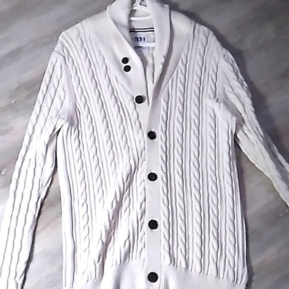 White men's cardigan - Picture 1 of 3